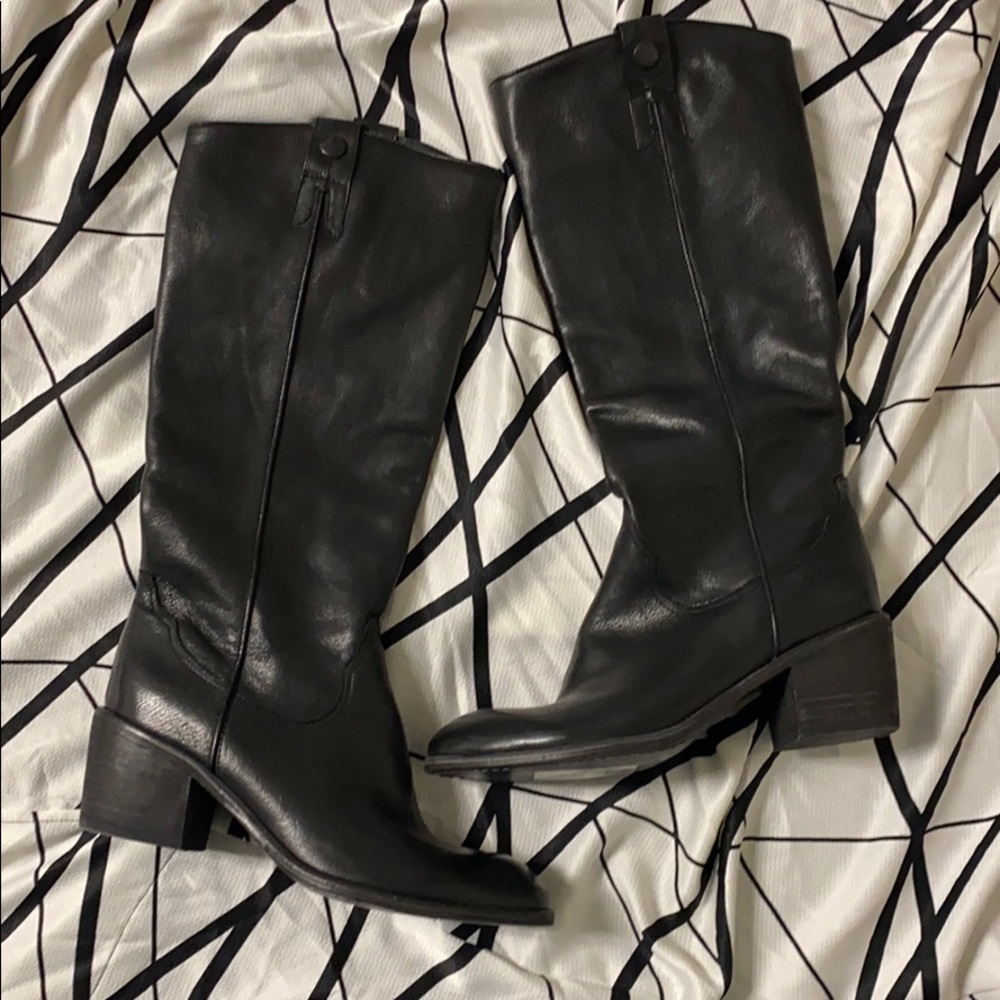 Bianchi Handmade High Quality Black Leather Boots NeverUsed Italian